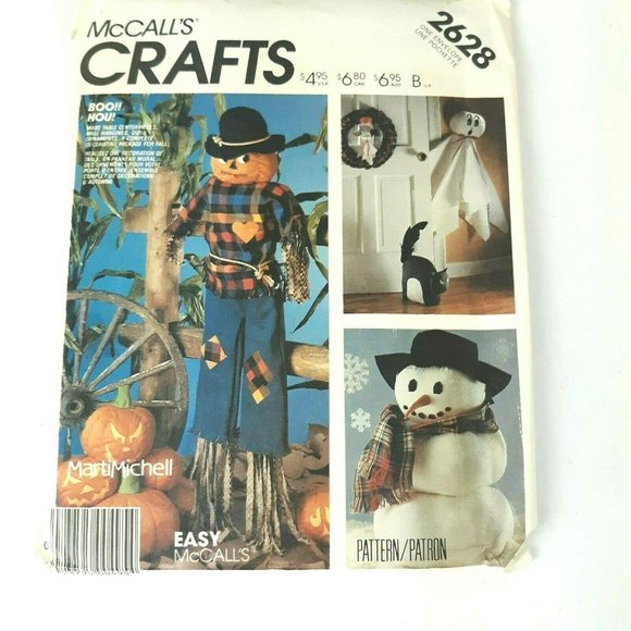 McCall''s Craft Scarecrow Ghost Snowman Pumpkins - Picture 1 of 2
